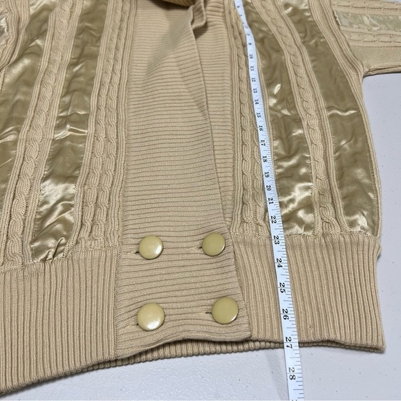 🦄rare Vintage ESCADA Cable Knit Wool Cardigan Sweater - Picture 10 of 12